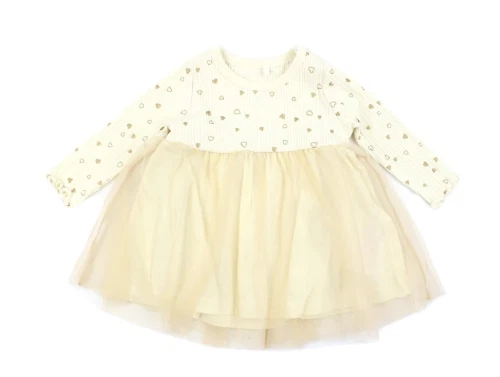 Name It buttercream gold glitter kjole